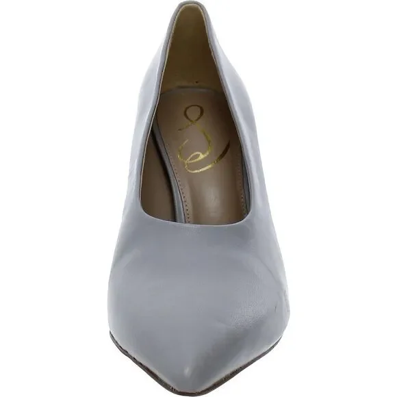Sam Edelman Womens Hilton Gray Leather Pointed Toe Dress Heels Shoes - Picture 3 of 3